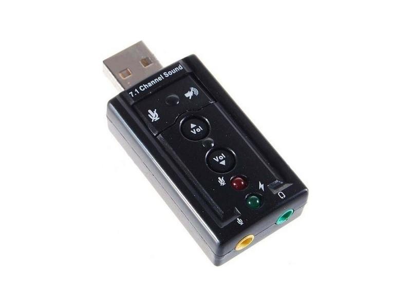 Звуковая карта TRUA71 Virtual 7.1 (USB 2.0, C-Media CM108, черный корпус, Retail) [ ASIA USB 8C V & V ]