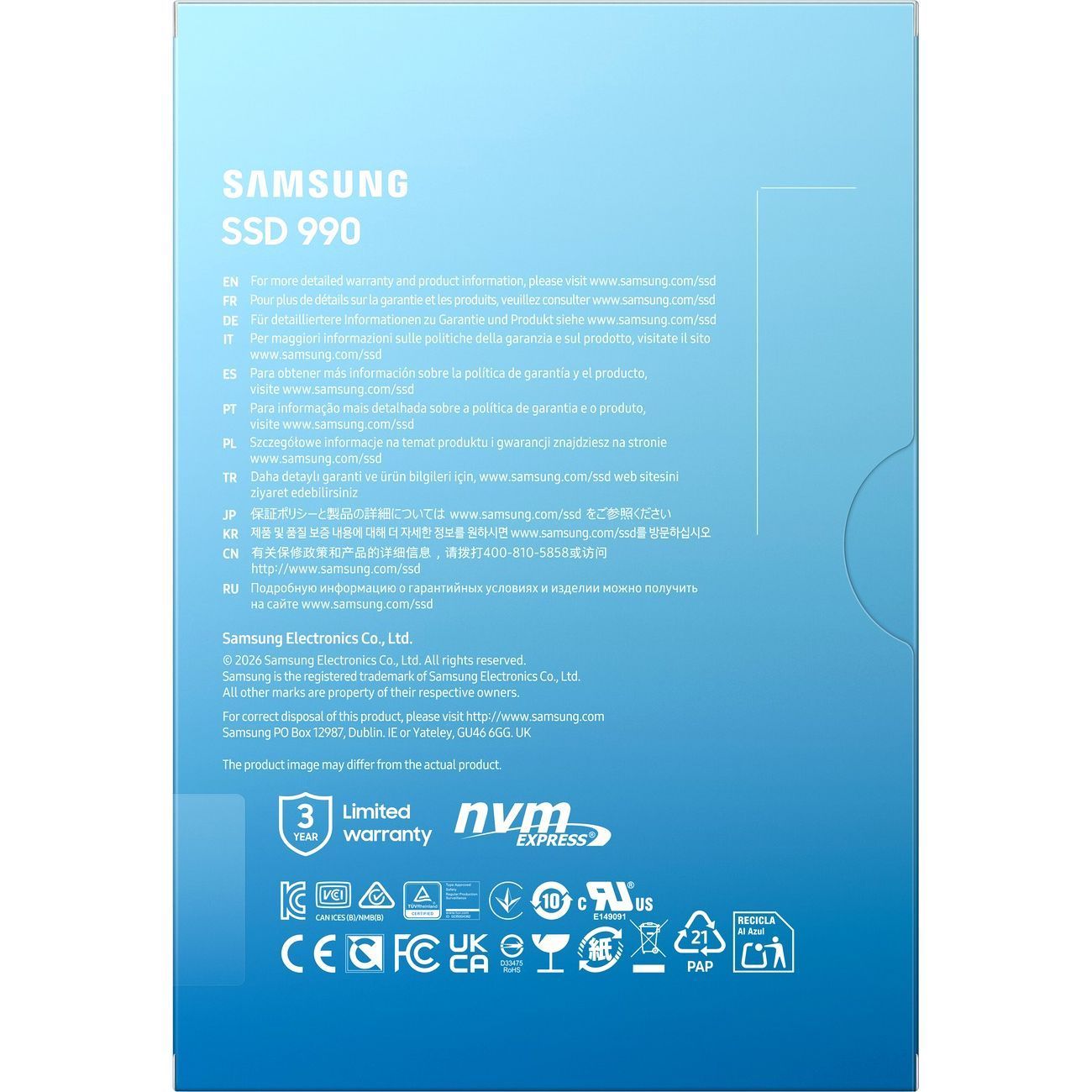 Твердотельные накопители Samsung 990 MZ-V9V2T0BW