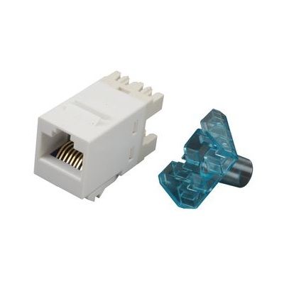 Модульное гнездо AMP [ 0-1375191-3 ] (SL Series, RJ-45, UTP, белый, 8-контактное, Кат.5Е)