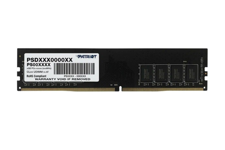 Память DIMM DDR4 32GB (PC4-25600, 3200MHz) Patriot Signature (1шт x 32ГБ, CL 22-22-22-52, 1.2В, DR x8) PSD432G32002