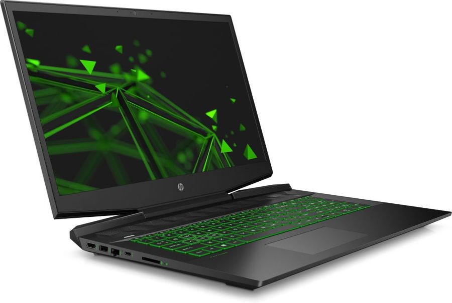 Уцененный товар Ноутбук HP Pavilion Gaming 17-cd2059ur (черно-зеленый, 17.3, FullHD (1920x1080), IPS, антибликовый, Intel, Core i5 11300H, 3.1-4.4 GHz, пр. ядер: 4, 8 GB, DDR4-3200, nVidia, GeForce RTX 3050, 4 Gb, SSD 512 GB, БЕЗ DVD-ROM, WiFi a/b/g/n/ac/