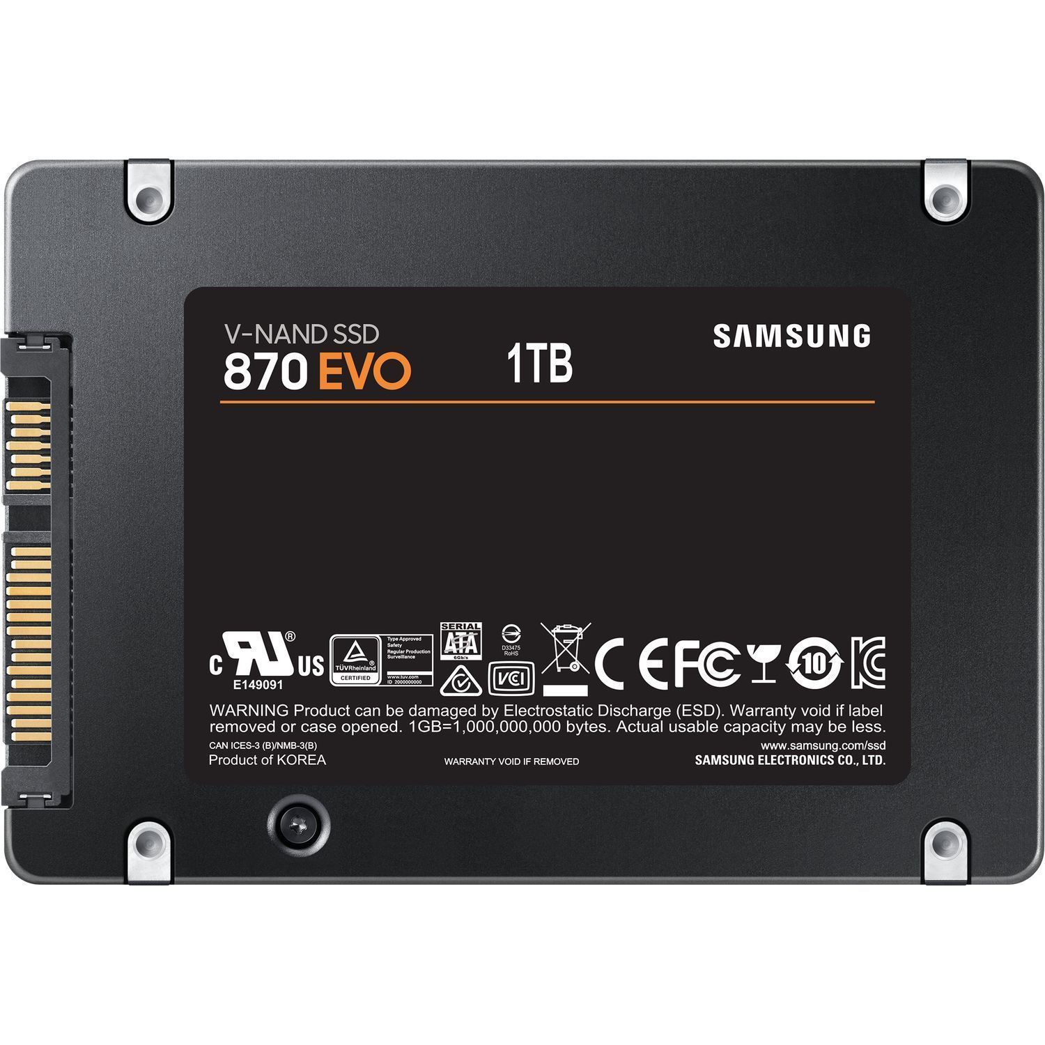 Твердотельные накопители Samsung 870 EVO 1000GB (MZ-77E1T0BW)