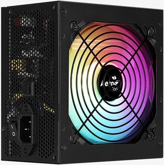 Блок  питания 650 Вт Aerocool KCAS PLUS GOLD 650 Retail (ATX, +12 В, APFC, ARGB вентилятор 120мм, 80 PLUS Gold, встроенные кабели)