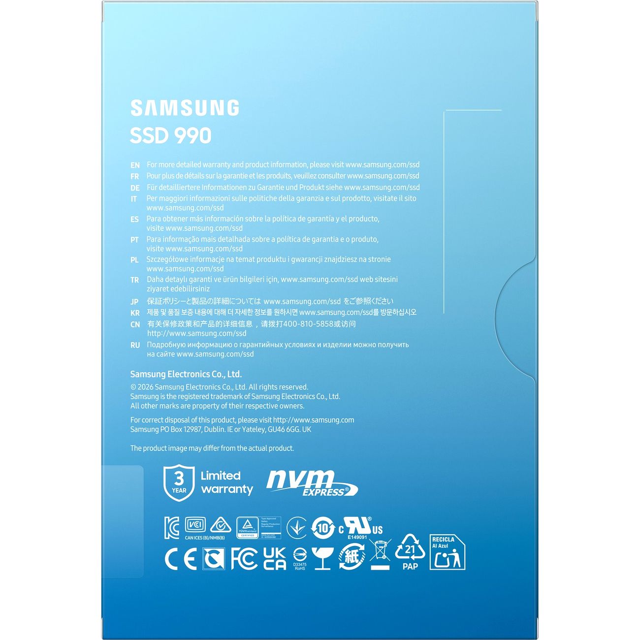 Твердотельные накопители Samsung 990 MZ-V9V2T0BW